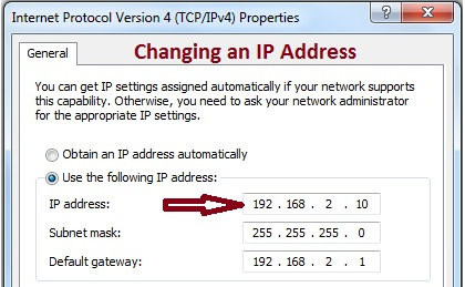 Для изменения IP адреса компьютера можно использовать специальный стандартный интерфейс Windows
